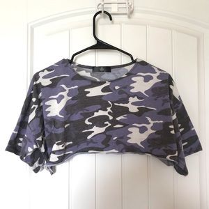 Purple Camo Crop Top